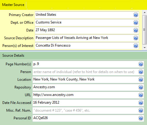 Example: Passenger List